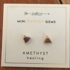 Amethyst triangular Jax Kelly earrings